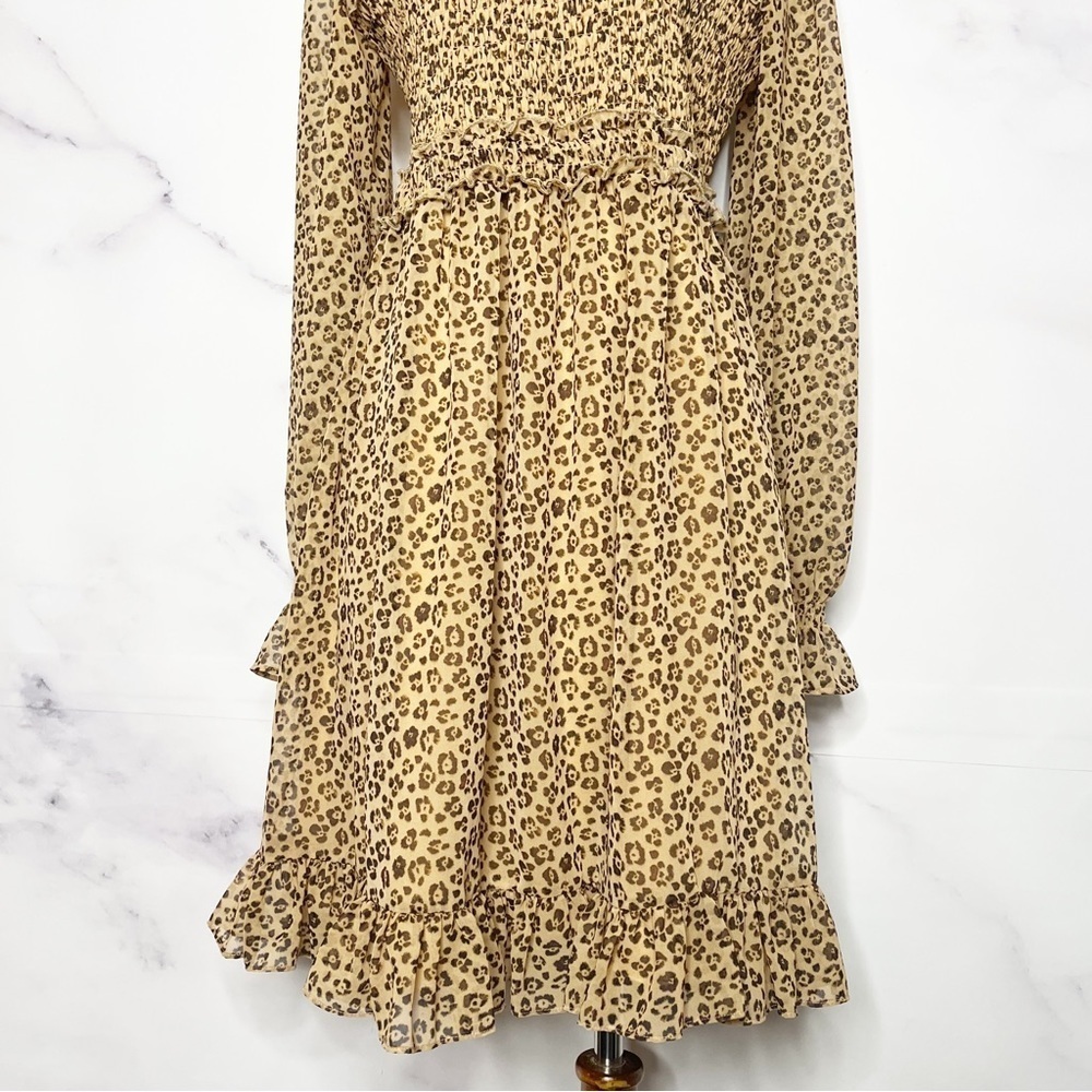 Rachel Parcell Leopard Print Smocked Dress - Picture 9 of 16